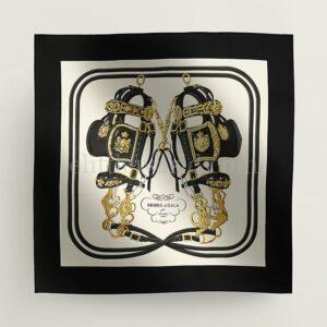 【未使用品】HERMES BRIDE DE GALA FOREVER 90 絲巾 VV2378