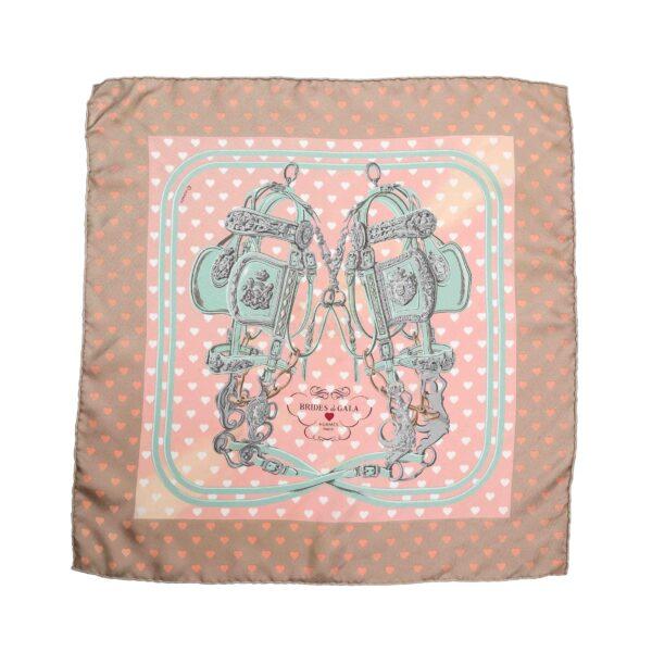 【二手】HERMES BRIDES DE GALA LOVE 45 圍巾 E17714