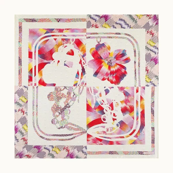 【全新】HERMES BRIDES DE GALA MARBLE 90 圍巾 E22816