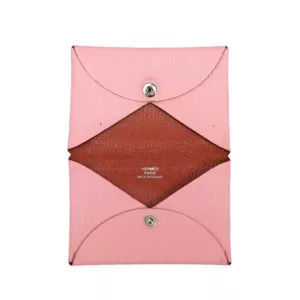 【二手】HERMES CALVI 拼色卡包 E20548