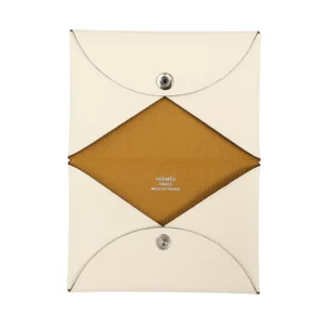 【未使用品】HERMES CALVI 雙色卡包 E20820