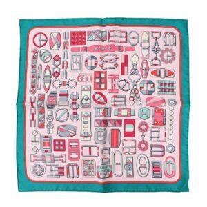 【二手】HERMES CARRE EN BOUCLES 45 絲巾 E17695