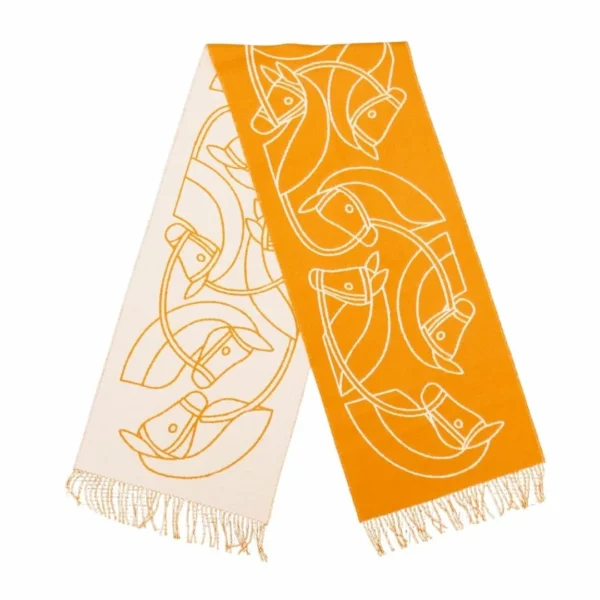 【二手】HERMES CASAQUE ENTRELACS EQESTRES 圍巾 E21407