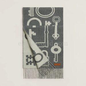【全新】HERMES CASAQUE PORTE-CLEFS 羊絨圍巾 E17864