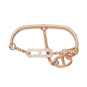 【全新】HERMES CHAINE D'ANCRE CHAOS DOUBLE 玫瑰金戒指 51 E20864