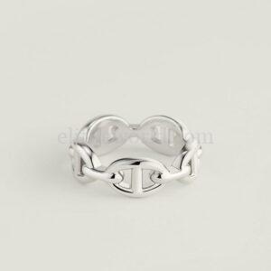 【全新】HERMES CHAINE D'ANCRE ENCHAINEE 純銀戒指 51 S3871