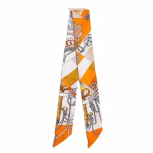 【二手】HERMES CLIQUETIES TWILLY 絲巾 E20647