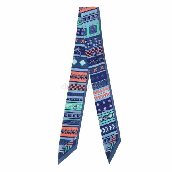 【二手】HERMES COLLIERS DE CHIENS TWILLY 絲巾 E19209