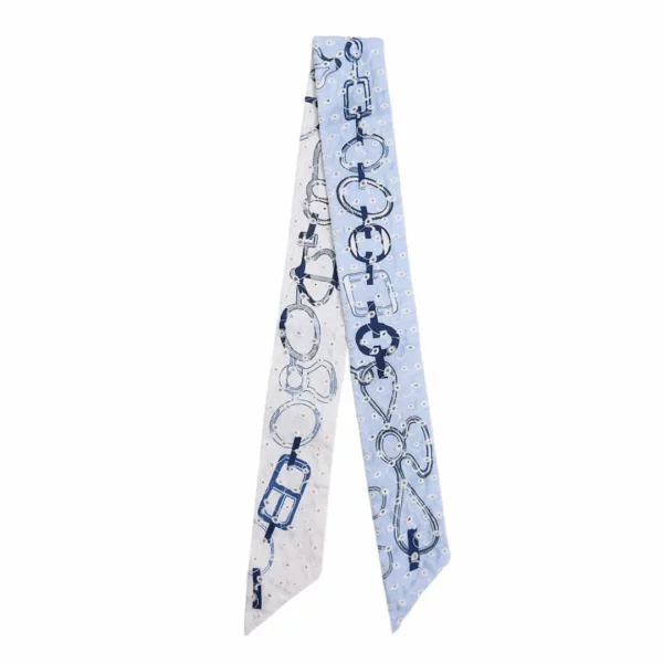 【全新】HERMES DO RE BOUCLES BRODERIE ANGLAISE 絲巾 E20601