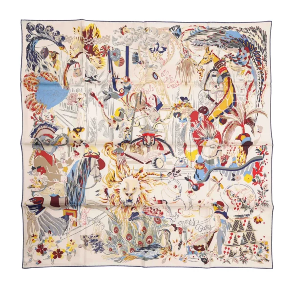 【全新】HERMES EMILE ET UNE NUIT 90 絲巾 E20496