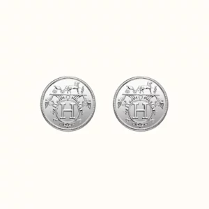 【未使用品】HERMES EX-LIBRIS 小號耳環 E8817