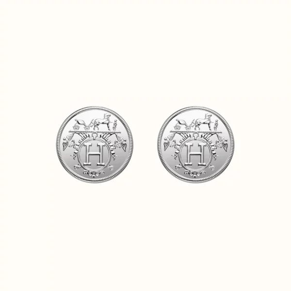 【未使用品】HERMES EX-LIBRIS 小號耳環 E8817