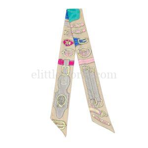 【二手】HERMES HARNAIS DES PRESIDENTS TWILLY 絲巾 E19624