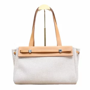 【中古】HERMES HERBAG 32 橫版帆布手袋 YY1260