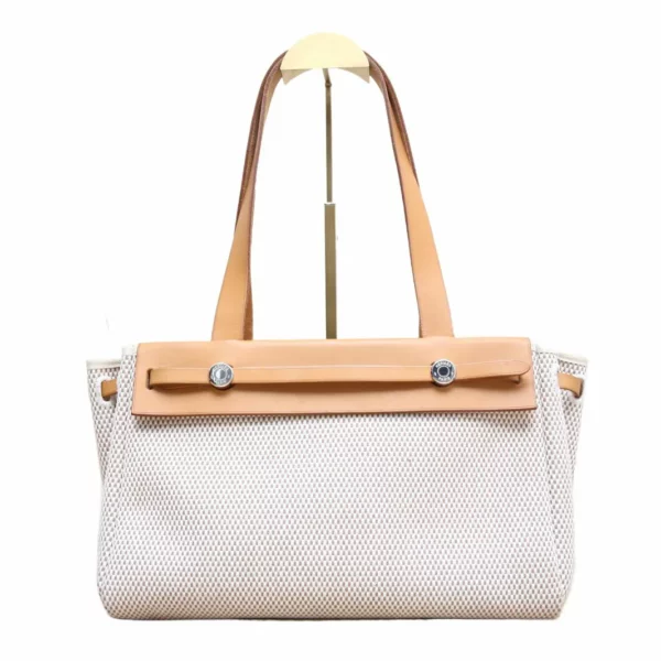 【中古】HERMES HERBAG 32 橫版帆布手袋 YY1260