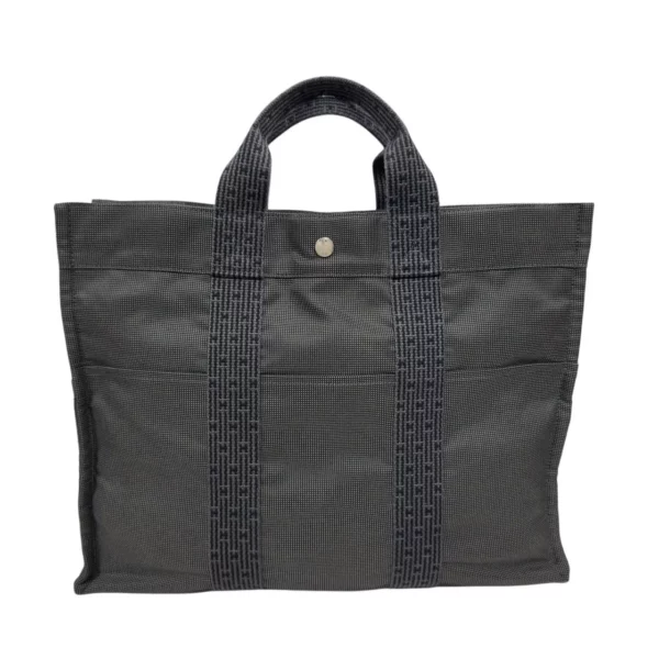 【二手】HERMES HERLINE 灰色帆布手袋 PD1275