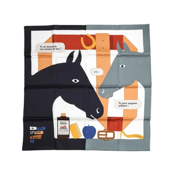 【全新】HERMES IS THIS A LOVE STORY 絲巾 70 E18536