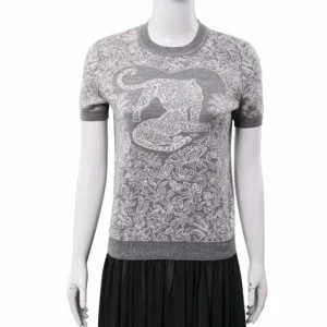 【二手】HERMES JUNGLE LOVER 短袖毛衣 36 E21923