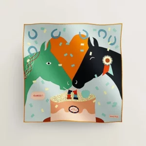 【全新】HERMES JUST MARRIED 45 絲巾 E11728