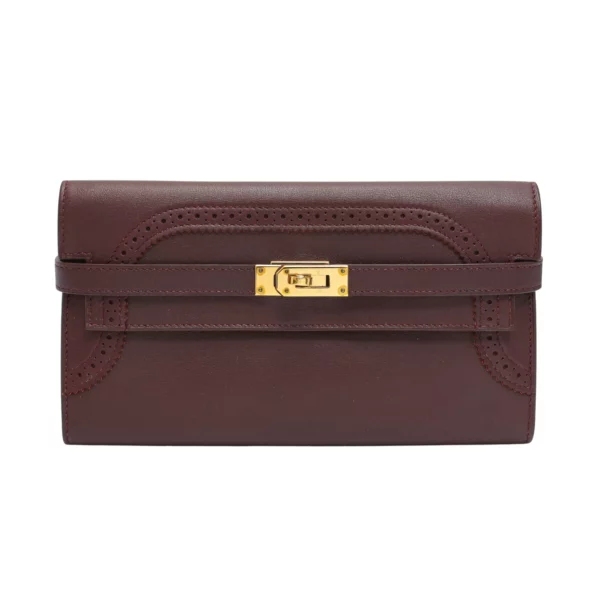 【二手】HERMES KELLY GHILLIES 拼色錢包 E20808