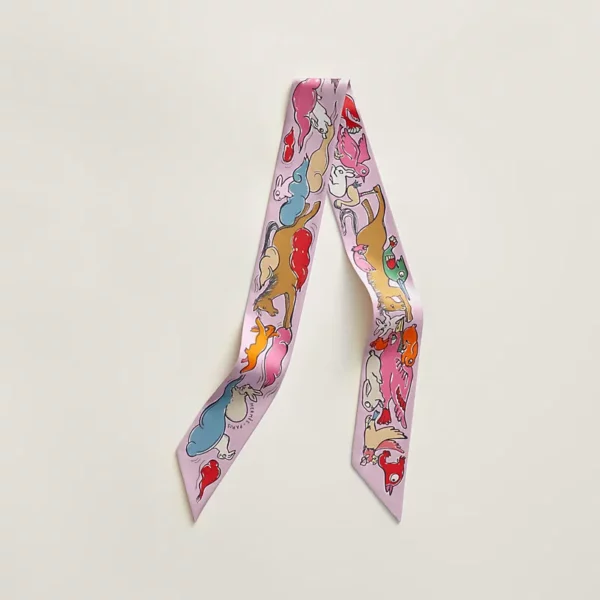 【全新】HERMES MILLE ET UN LAPINS 絲巾 E6483