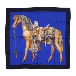 【二手】HERMES MON PETIT CHEVAL MEXICAIN 90 絲巾 E22110