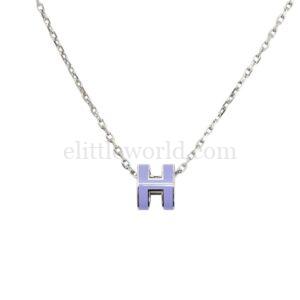 【未使用品】HERMES POP H 迷你項鍊 S3870