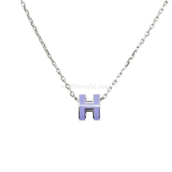 【未使用品】HERMES POP H 迷你項鍊 S3870