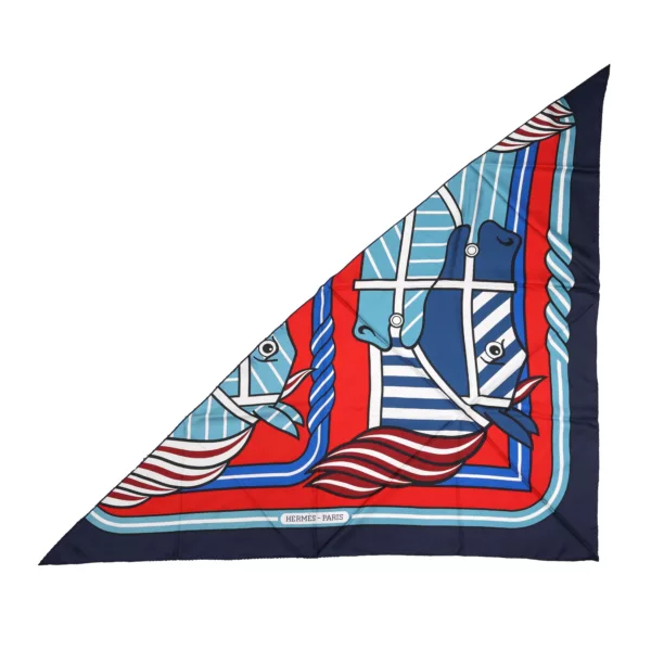 【二手】HERMES QUADRIGE BAYADERE 大三角巾 E21582