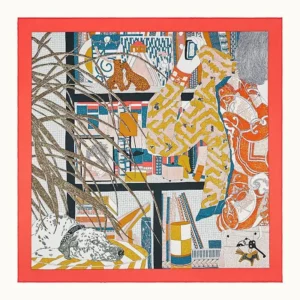 【全新】HERMES RENDEZ-VOUS CHEZ HERMES 70 絲巾 E3040