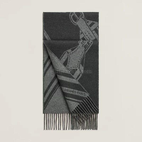 【全新】HERMES SANGLES EN ZIG ZAG 圍巾 VV2403