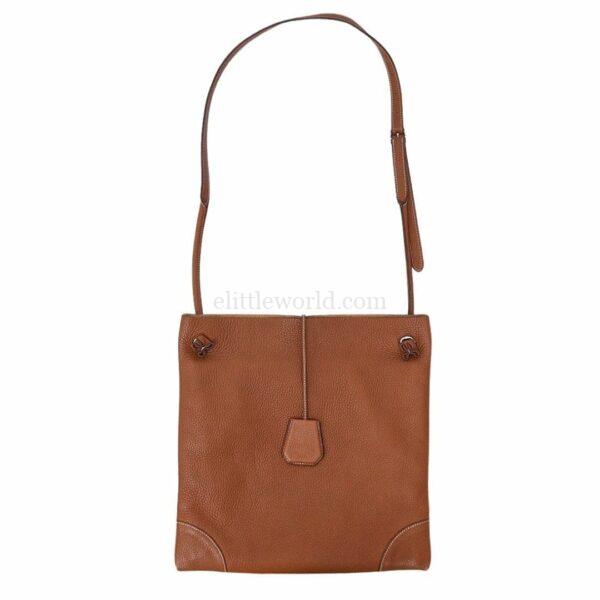 【二手】HERMES SILKY CITY 33 皮革手袋 S3613