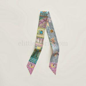 【全新】HERMES SUPER SILK QUEST TWILLY 絲巾 VV2342