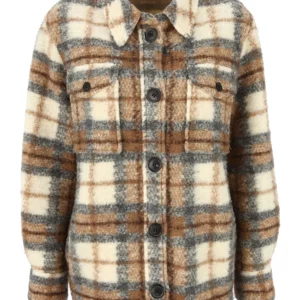 【二手】ISABEL MARANT 格紋圖案翻領夾克 36