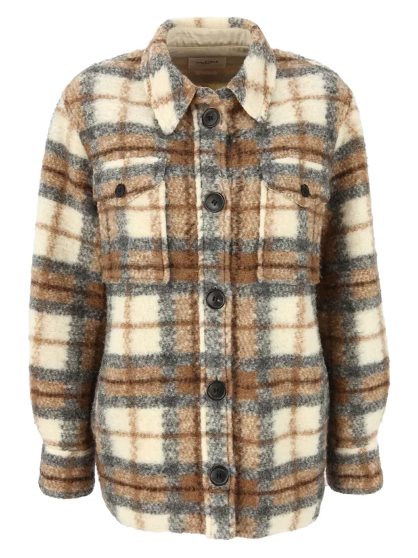 【二手】ISABEL MARANT 格紋圖案翻領夾克 36