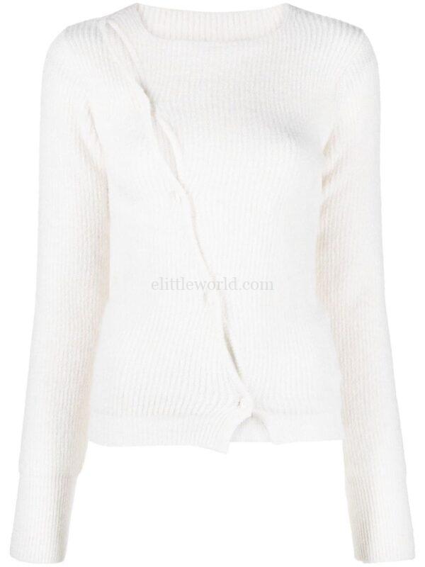【全新】JACQUEMUS 不對稱排扣開衫 38