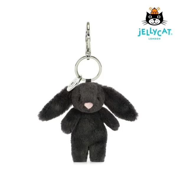 【全新】JELLY CAT 絕版毛絨墨色兔兔吊飾 PD1743