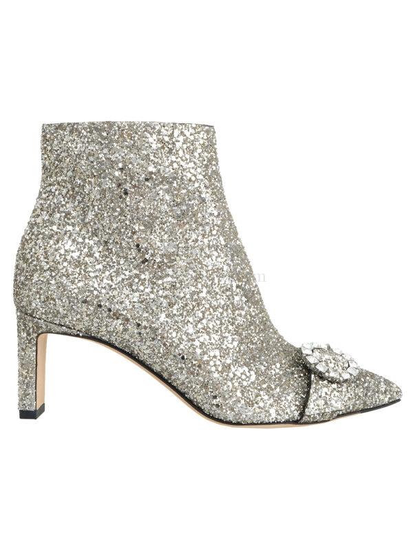 【二手】JIMMY CHOO 晶飾亮片及踝靴 36
