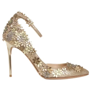 【二手】JIMMY CHOO 花卉鑲嵌高跟鞋 37.5