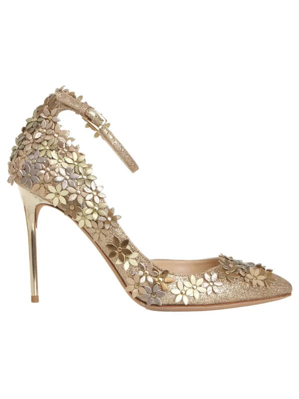 【二手】JIMMY CHOO 花卉鑲嵌高跟鞋 37.5