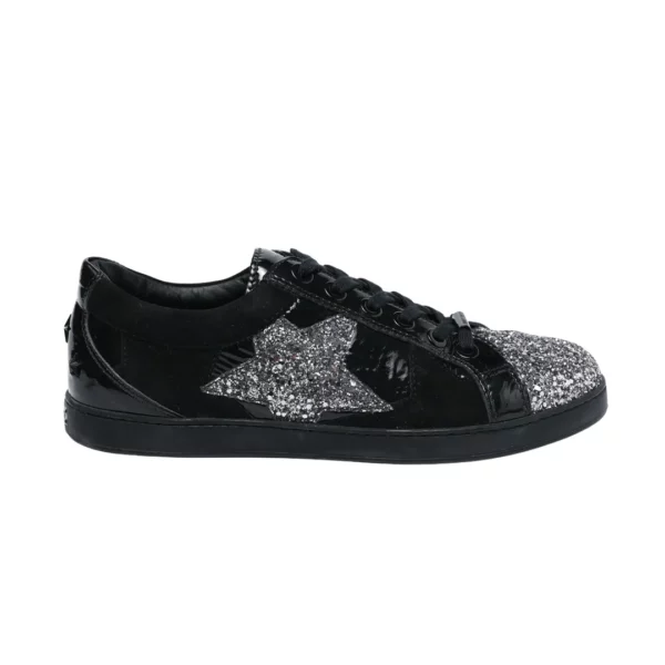 【二手】JIMMY CHOO BLACK GLITTER 運動鞋 40.5 E17552