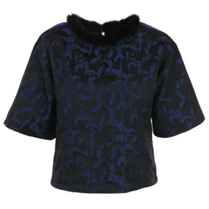 【二手】JUST CAVALLI 皮草領上衣 38
