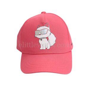 【未使用品】KARL LAGERFELD KIDS CHOUPETTE 印花棉質棒球帽 E18940