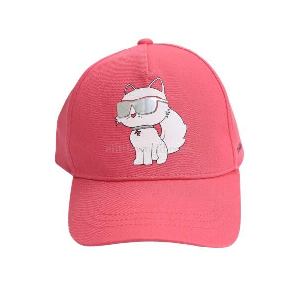 【未使用品】KARL LAGERFELD KIDS CHOUPETTE 印花棉質棒球帽 E18940