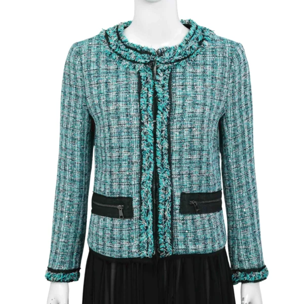 【二手】KARL LAGERFELD PARIS 粗花呢紐扣夾克 EU32 E19298