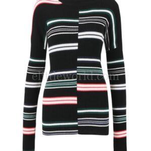 【二手】KENZO 不對稱條紋針織毛衣 M