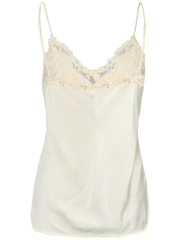 【二手】LA PERLA 蕾絲拼接吊帶上衣 S