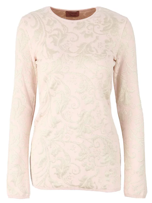 【二手】LANVIN 花卉提花上衣 S