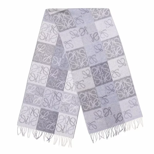 【全新】LOEWE ANAGRAM 羊絨圍巾 E20487