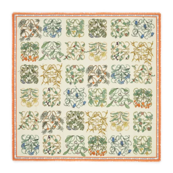 【全新】LOEWE HERBARIUM 圍巾 140 E21429